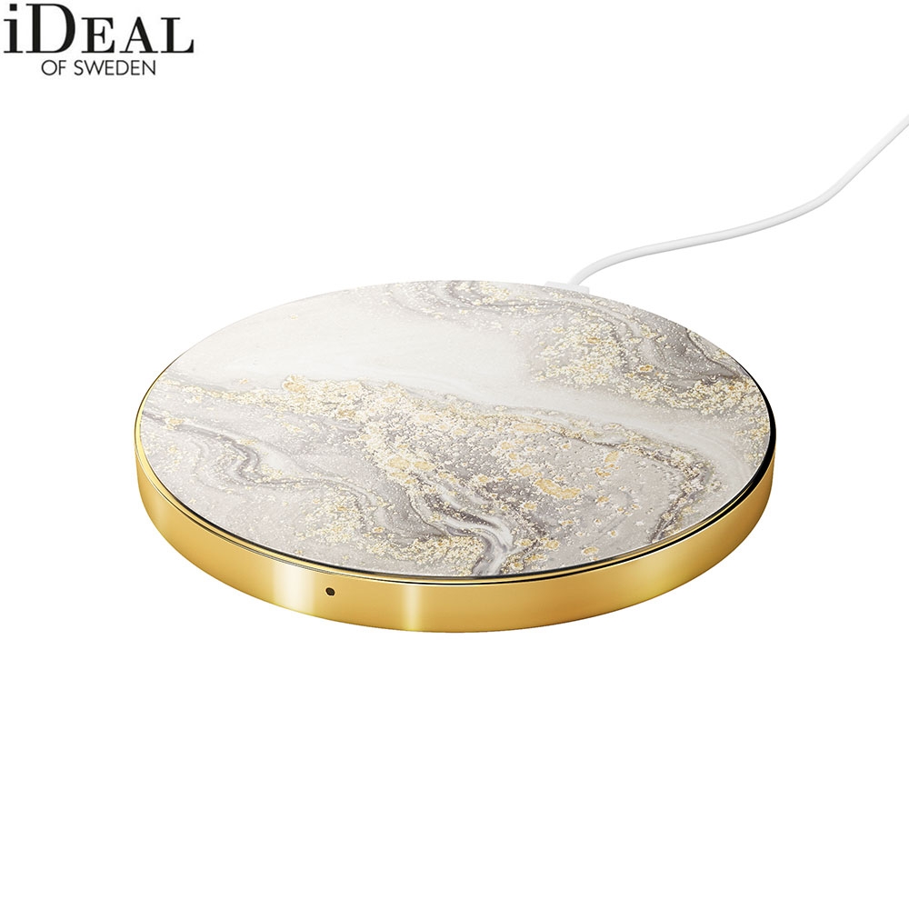 Qi Induktionsladegerät Wireless Ladestation 10W (IDFQI-121) - Sparkle Greige Marble