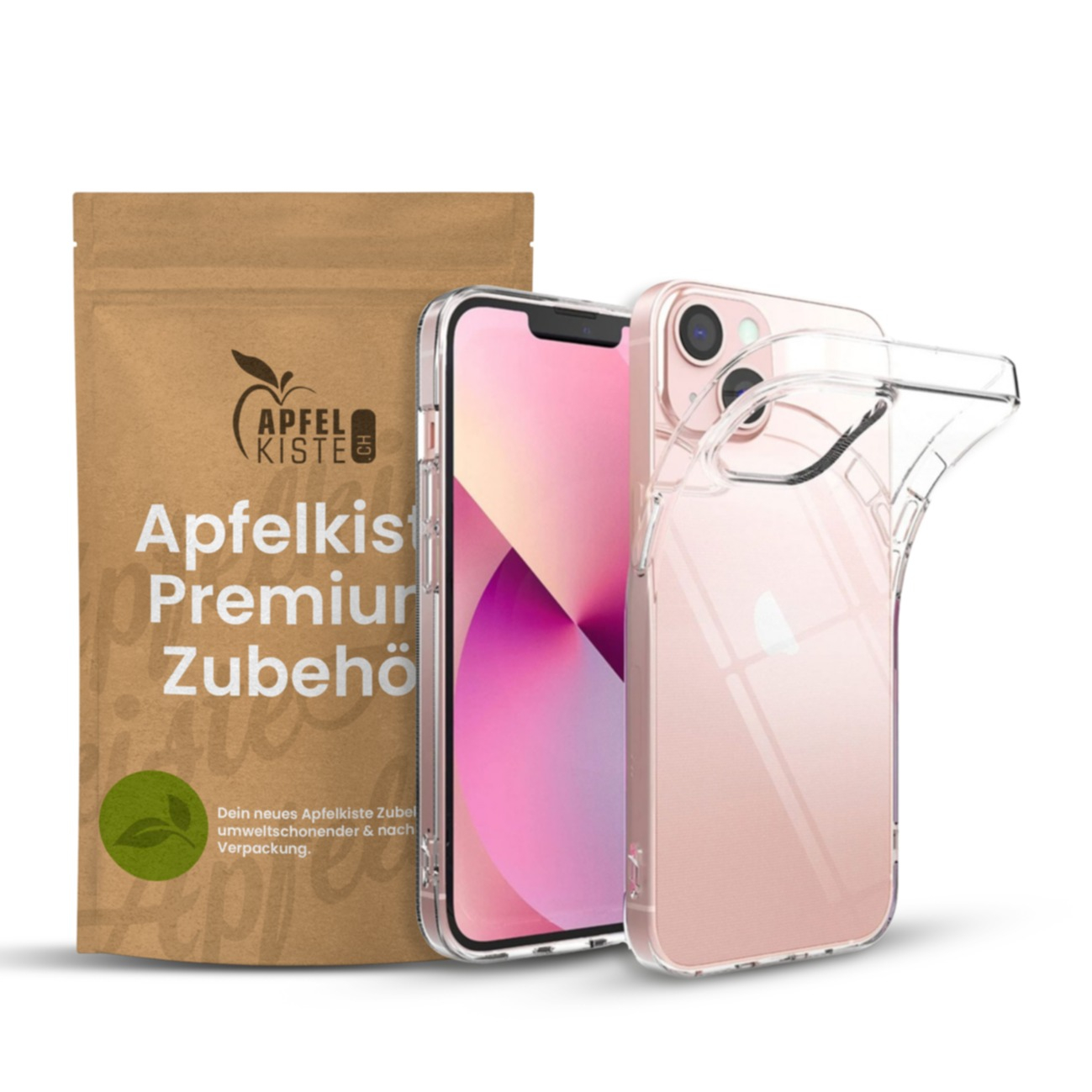 Image of Apfelkiste © - iPhone 13 Gummi Case Hülle Ultra Thin 0.8mm - Transparent bei Apfelkiste.ch