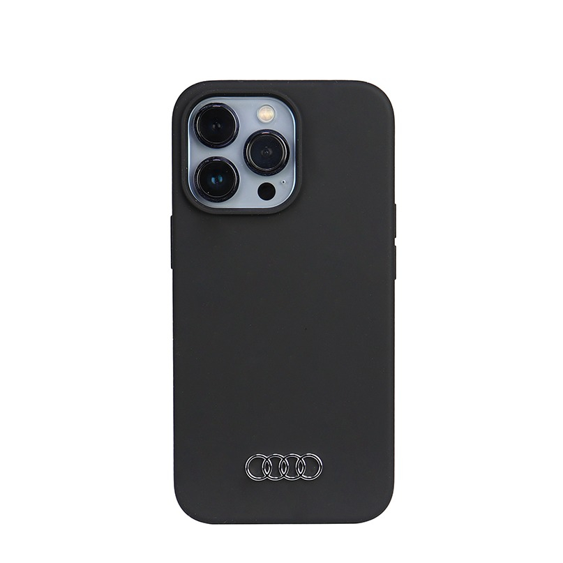 Audi iPhone 12 / 12 Pro Silikon Hardcase Hülle Schwarz