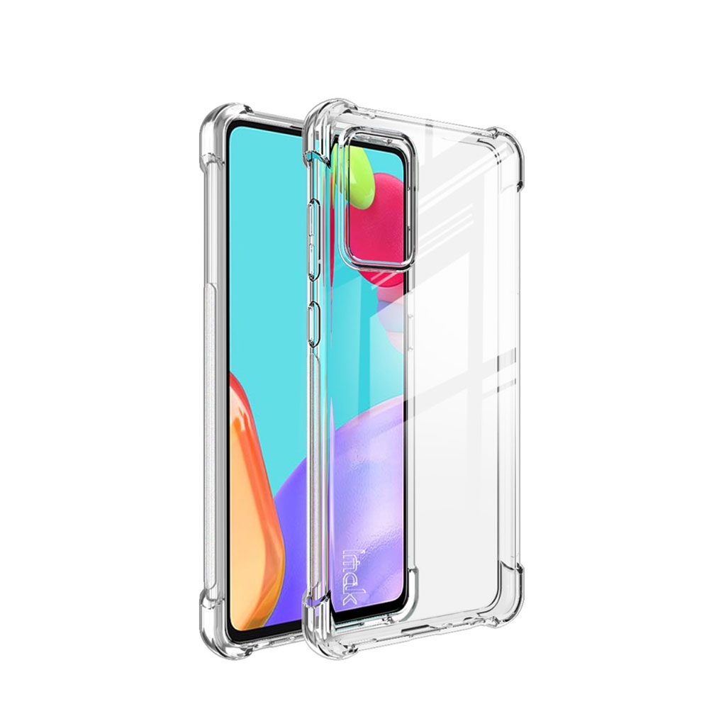 Image of IMAK - Samsung Galaxy A72 / A72 5G Gummi Hülle Air Cushion Fallschutz + Display Folie - Transparent bei Apfelkiste.ch