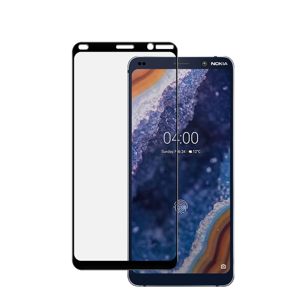 Image of IMAK - Nokia 9 PureView Full-Screen Vollbild Glas Display mit Rahmen 0.3mm - Schwarz bei Apfelkiste.ch