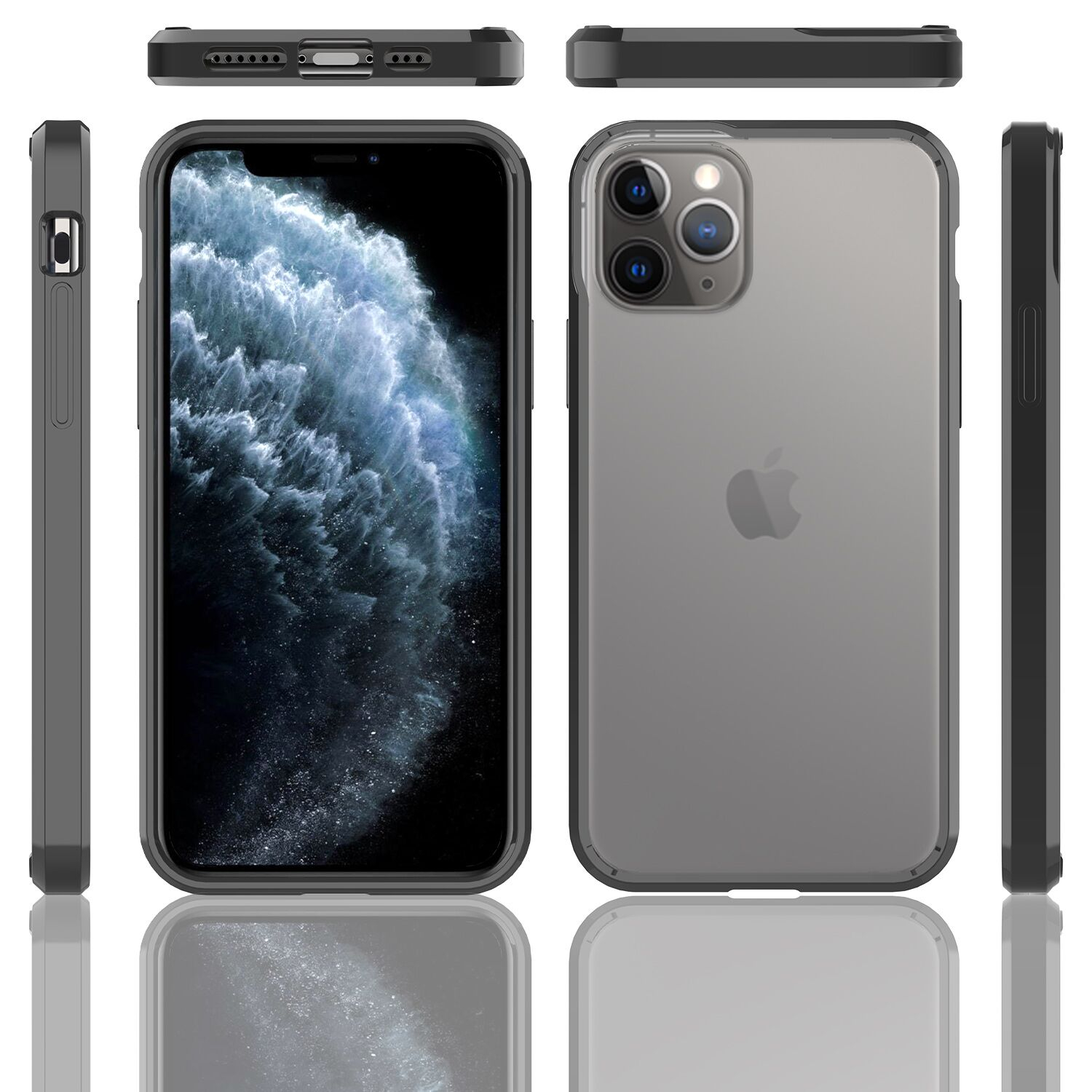 Transparente IPhone 11 Pro Max Hülle – Mit Kartensteckplatz & Kameraschutz, TPU, Stoßfest