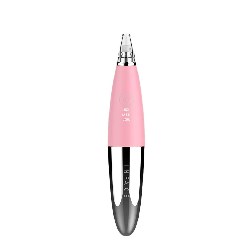 Image of InFace - Blackhead Remover Elektrischer USB Gesichtsreiniger / Pflegepeeler / Mitesserentferner - Rosa / Silber bei Apfelkiste.ch