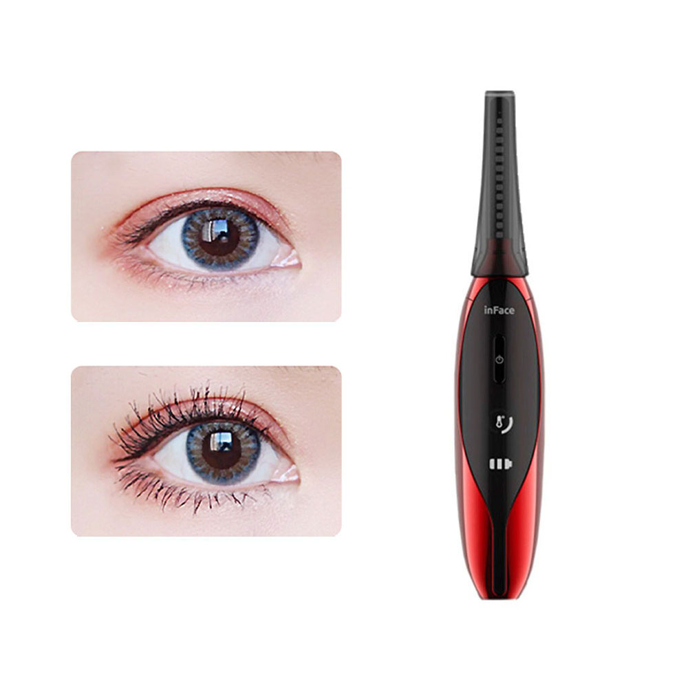 Image of InFace - Heated Eyelash Curler Beheizte Akku Wimpernzange Wimpern Lockenstab - Rot / Schwarz bei Apfelkiste.ch