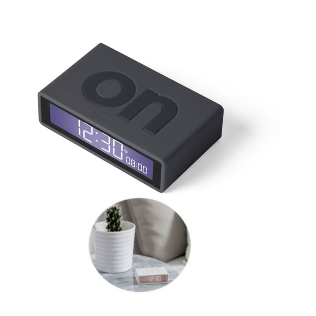 Image of Lexon - Flip+ RCC Digitaler Funk Wecker mit LCD Display Batteriebetrieben (LEX-LR152N) - Schwarz bei Apfelkiste.ch