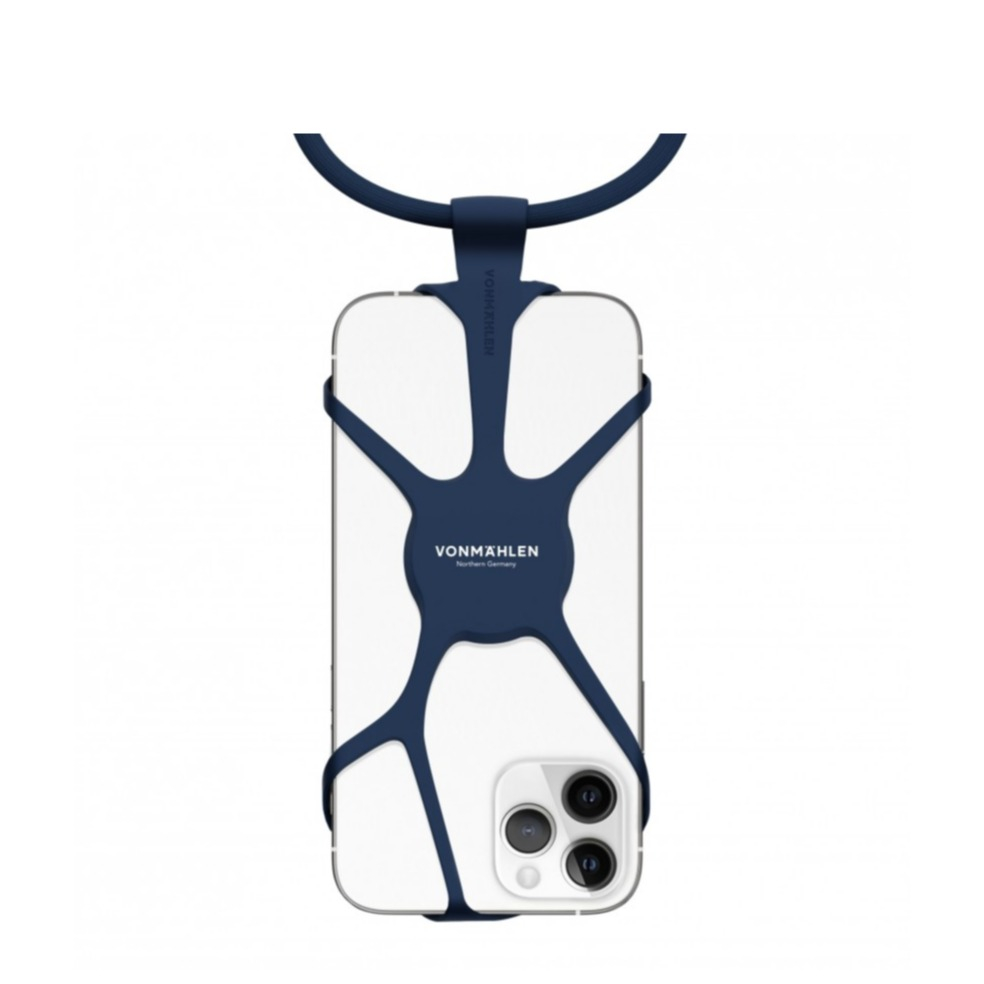 Image of Vonmählen - (150cm) Universal Necklace Handykette Umhängeband Infinity mit Silikon Halterung (INF00003) - Dunkelblau bei Apfelkiste.ch