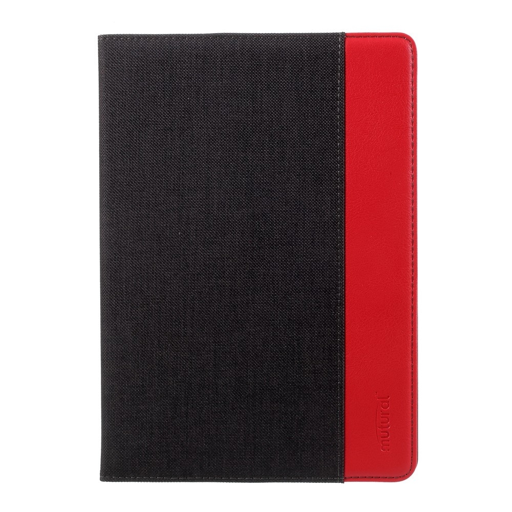 Image of iPad 9.7" (2018/2017) / iPad Pro 9.7 / iPad Air 2 / iPad Air Tasche mit Standfunktion Stoff Design - Schwarz / Rot bei Apfelkiste.ch