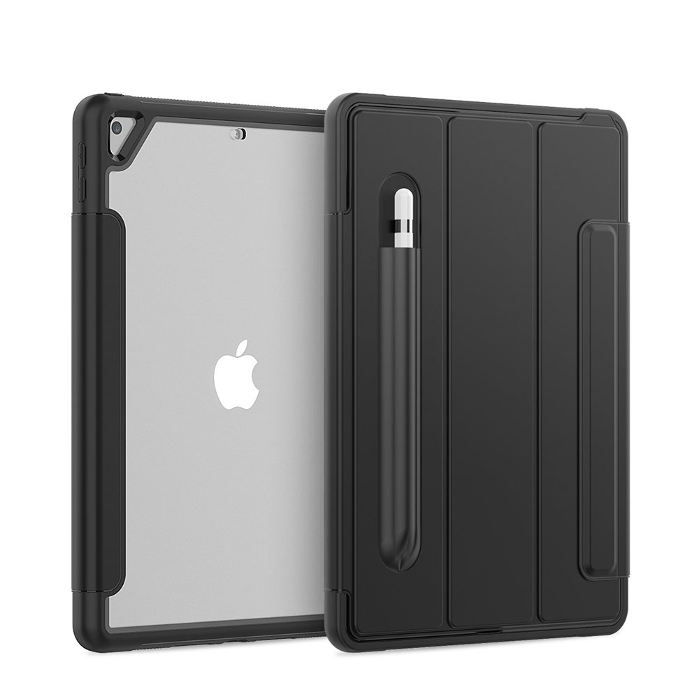 Image of iPad 9.7" (2018/2017) / iPad Air 2 Outdoor 360-Grad Schutzhülle + Apple Pencil Halterung - Schwarz / Transparent bei Apfelkiste.ch