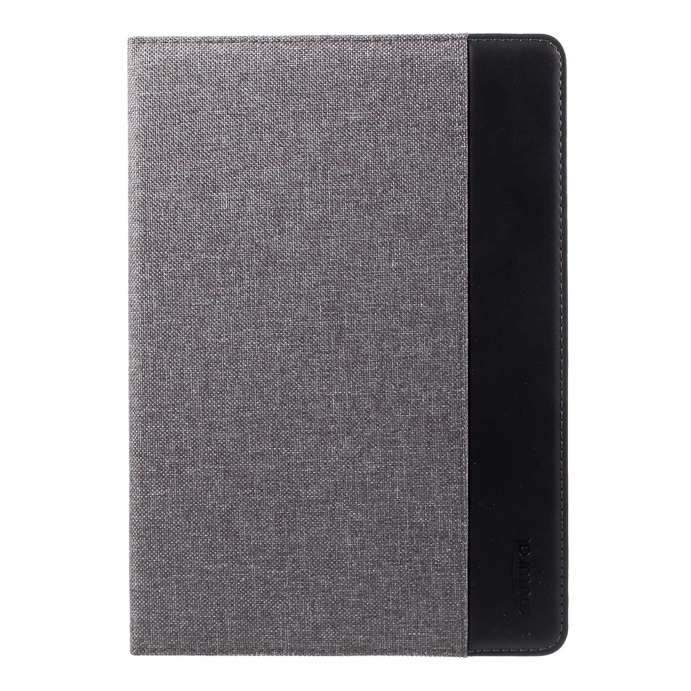 iPad 9.7" (2018/2017) / iPad Pro 9.7 / iPad Air 2 / iPad Air Tasche mit Standfunktion Stoff Design - Grau / Schwarz