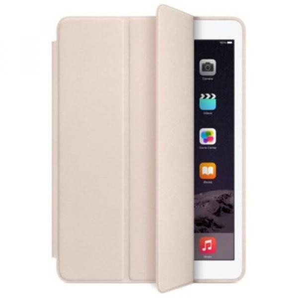 Image of iPad Air 2 Leder Tasche Smart Case Hülle - Beige (Soft Pink) bei Apfelkiste.ch