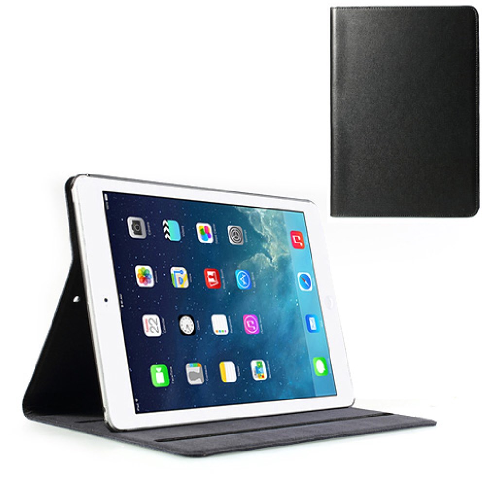 Image of iPad Air Echtleder Tasche Hülle mit Standfunktion - Schwarz bei Apfelkiste.ch