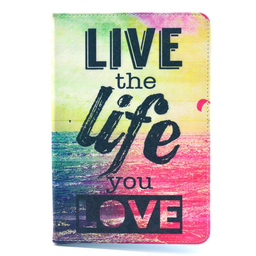 Image of iPad Mini 1 / 2 / 3 Leder Tasche Hülle - Live the Life you love bei Apfelkiste.ch