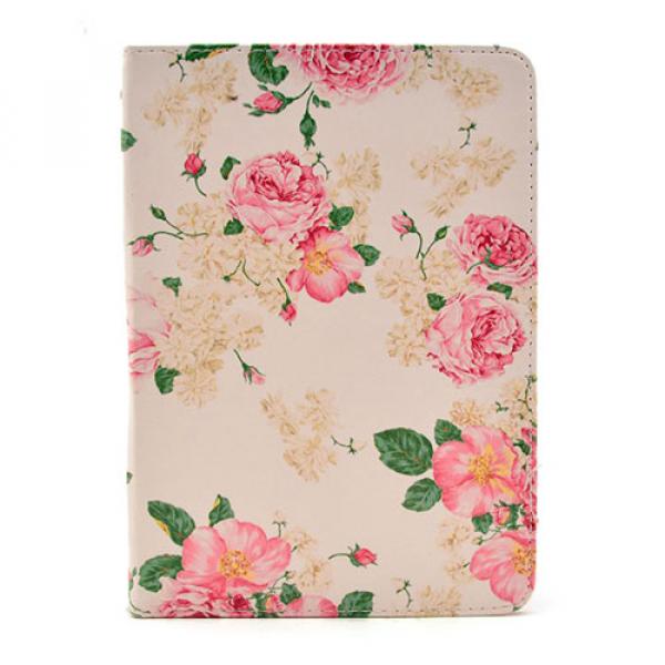 iPad Mini 1 / 2 / 3 Leder Tasche Hülle Rosen Design