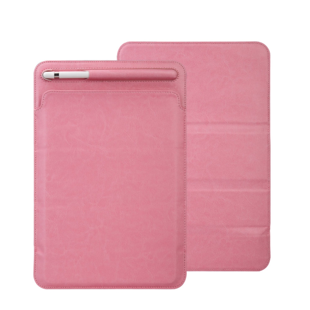 Image of iPad Air 10.5" / iPad Pro 10.5 / iPad Pro 11" (2021/2020/2018) / iPad 9.7" (2018) Leder Tasche mit Apple Pencil Halter mit Aufstellfunktion - Rosa bei Apfelkiste.ch