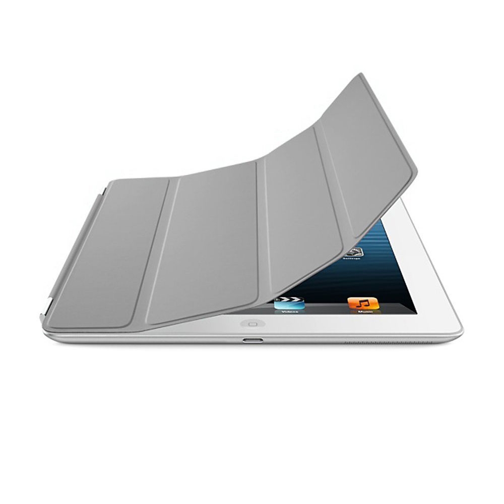 Image of iPad2 / iPad3 / iPad4 Schutzhülle - Smart Cover aus Polyurethan - Grau bei Apfelkiste.ch