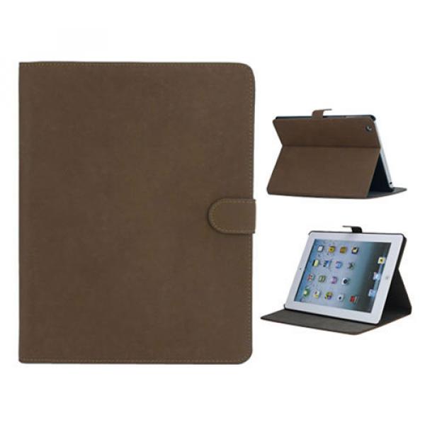 iPad 2 / 3 / 4 Flipcase Tasche Hülle im Leder Look - Braun