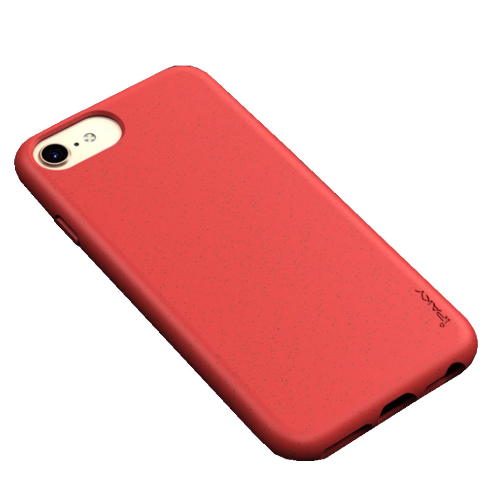 Image of IPAKY - iPhone SE (2022/2020) / 8 / 7 / 6S Bio Gummi Schutzhülle Eco Friendly Nachhaltig Kompostierbar - Rot bei Apfelkiste.ch