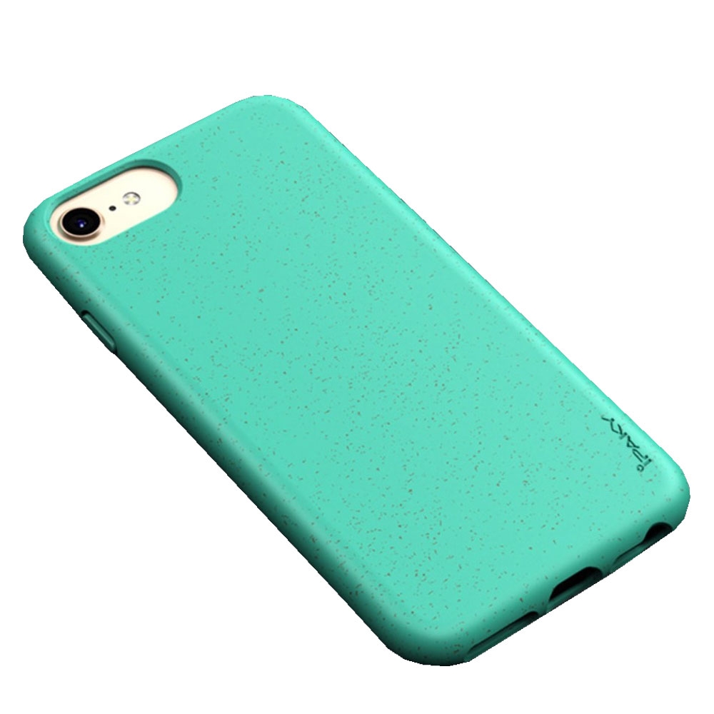 Image of IPAKY - iPhone SE (2022/2020) / 8 / 7 / 6S Bio Gummi Schutzhülle Eco Friendly Nachhaltig Kompostierbar - Türkis bei Apfelkiste.ch