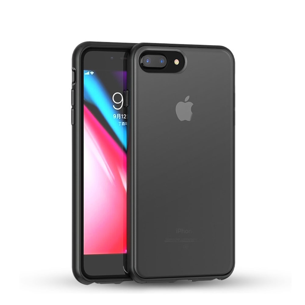 Image of IPAKY - iPhone 8 Plus / 7 Plus / 6S Plus / 6 Plus Hybrid TPU Bumper Hardcase Hülle Specter Series - Transparent / Schwarz bei Apfelkiste.ch