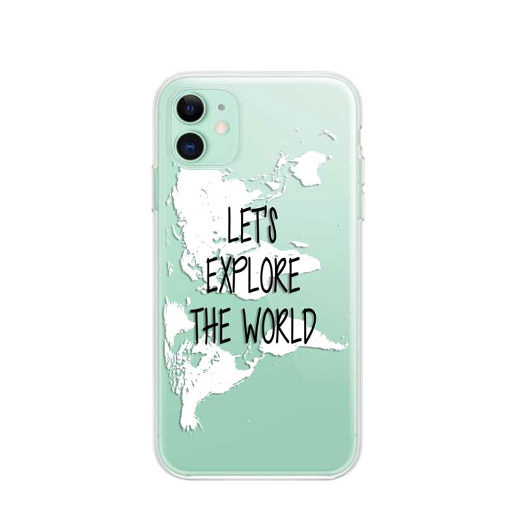 Image of Apfelkiste © - iPhone 11 Gummi Case Hülle Ultra Thin Let's Explore The World - Transparent bei Apfelkiste.ch