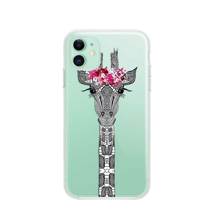 Image of Apfelkiste © - iPhone 11 Gummi Case Hülle Ultra Thin Flower Giraffe - Transparent bei Apfelkiste.ch
