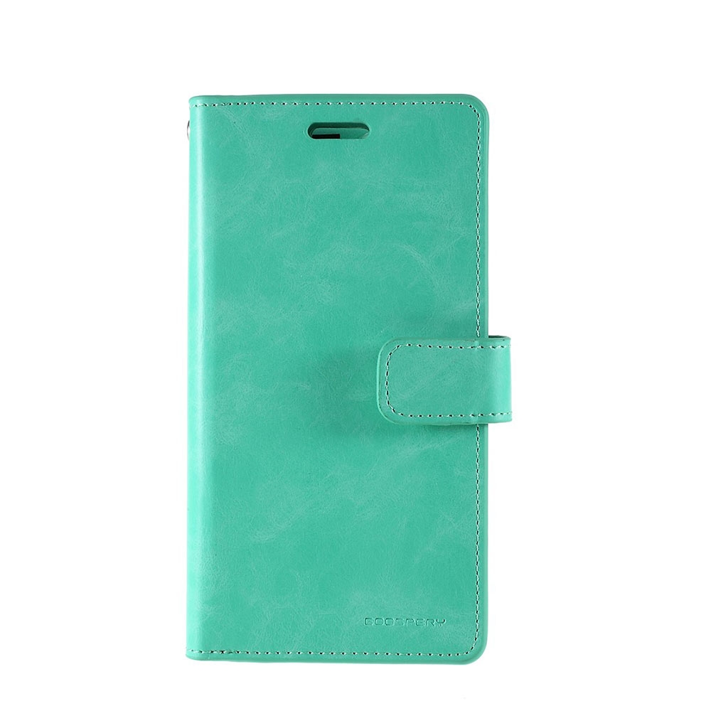 Image of Mercury Goospery - iPhone 11 Leder Tasche Karten Etui Mansoor Diary - Türkis bei Apfelkiste.ch