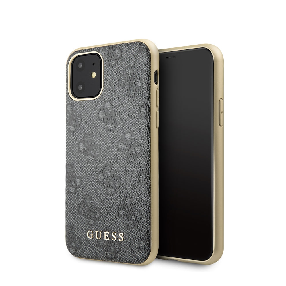 Image of Guess - iPhone 11 Hardcase Hülle Charms (GUHCN61G4GG) - Grau / Gold bei Apfelkiste.ch