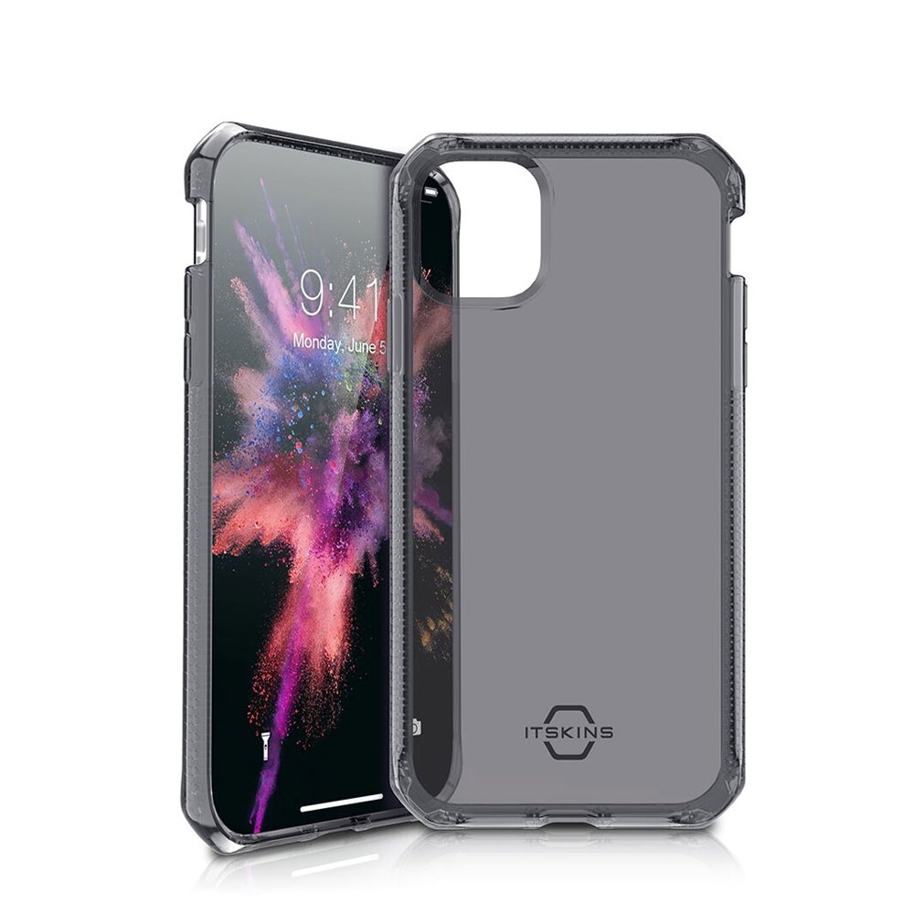 Image of ITSkins - iPhone 11 Spectrum Clear Antimikrobielle Schutz Hardcase Hülle (Fallschutz 2 Meter) - Transparent / Schwarz bei Apfelkiste.ch