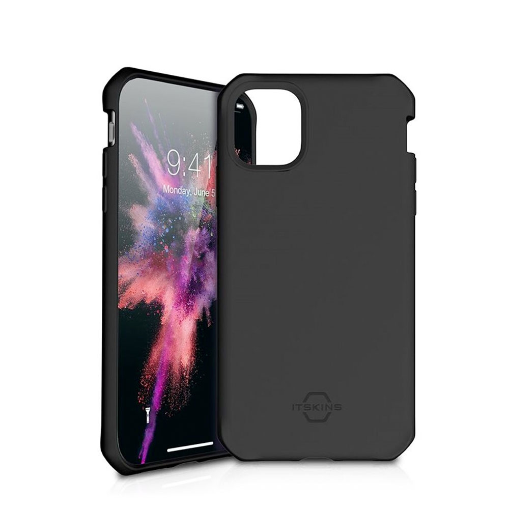 Image of ITSkins - iPhone 11 Spectrum Solid Antimikrobielle Schutz Hardcase Hülle (Fallschutz 2 Meter) - Schwarz bei Apfelkiste.ch