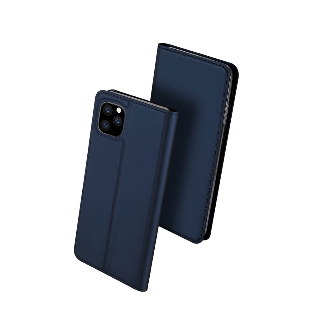 Image of Dux Ducis - iPhone 11 Pro Flip Wallet Cover Leder Tasche - Dunkelblau bei Apfelkiste.ch