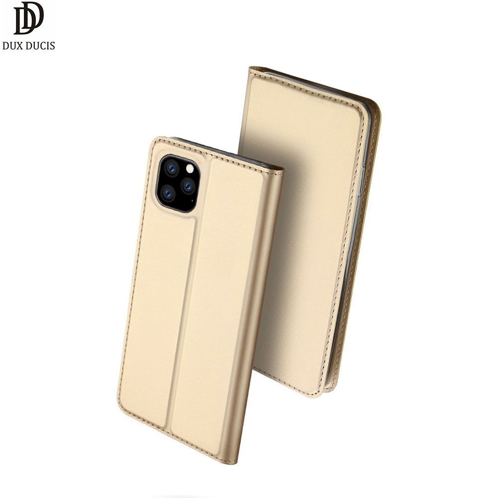 iPhone 11 Pro Flip Wallet Cover Leder Tasche - Gold