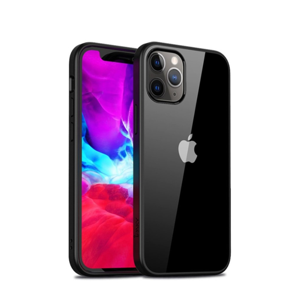 Image of IPAKY - iPhone 11 Pro Hybrid Schutz Hardcase Hülle - Schwarz / Transparent bei Apfelkiste.ch