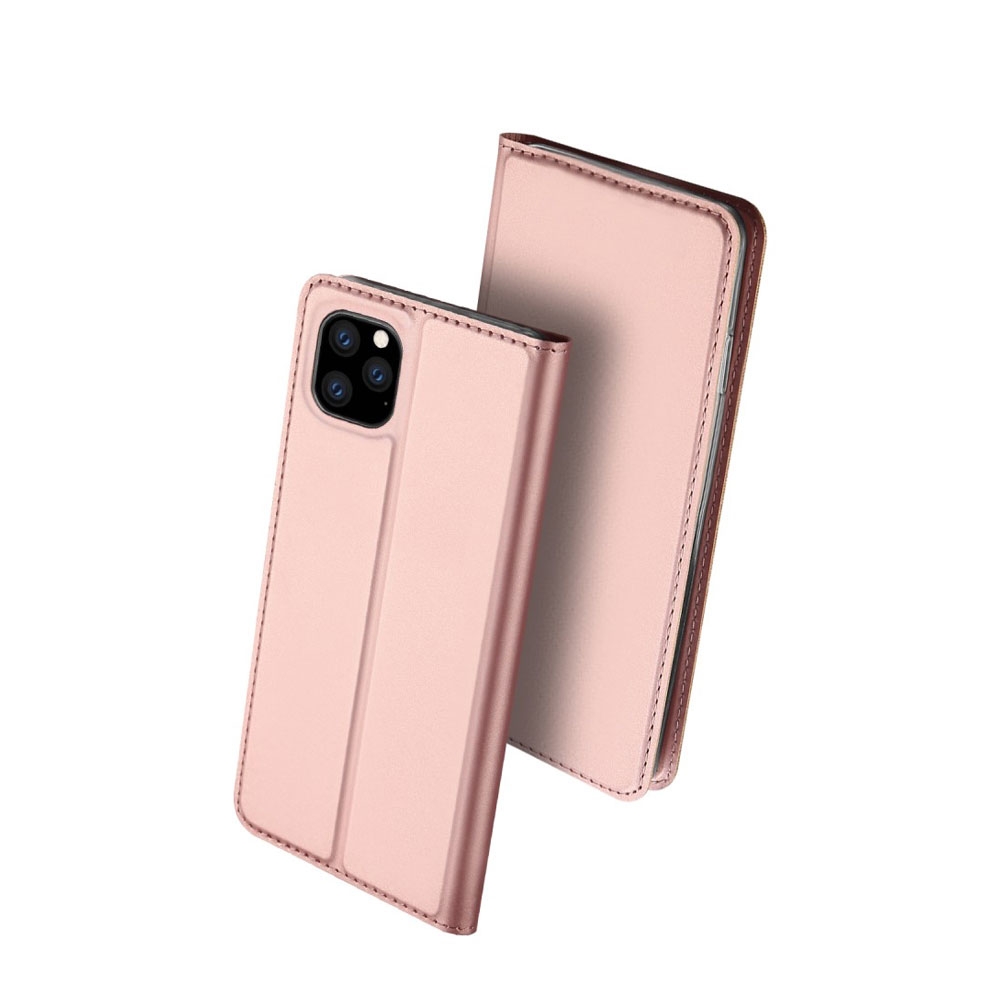 Image of Dux Ducis - iPhone 11 Pro Max Flip Wallet Cover Leder Tasche - Roségold bei Apfelkiste.ch