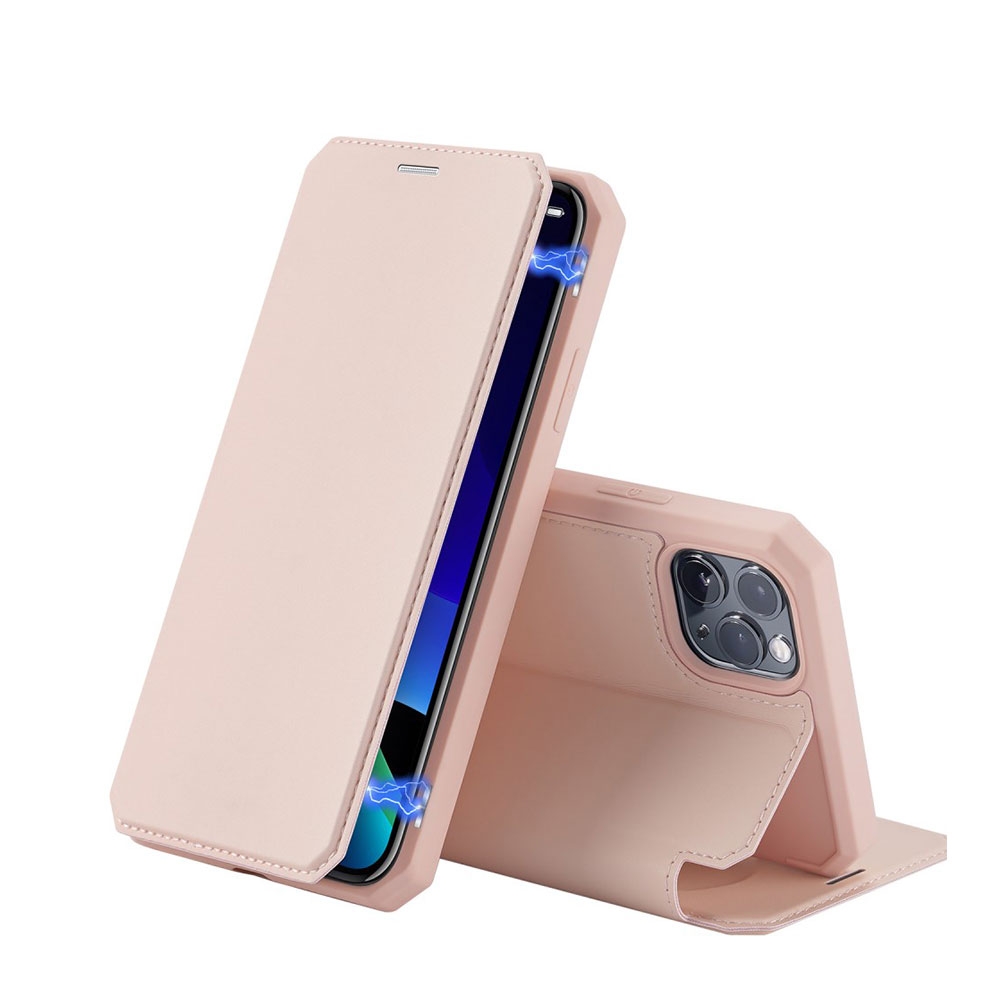 Image of Dux Ducis - iPhone 11 Pro Max Magnet Flip Wallet Cover Leder Tasche - Rosa bei Apfelkiste.ch