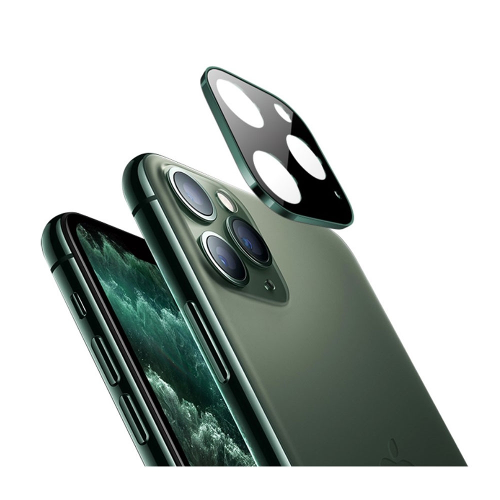 Image of iPhone 11 Pro / 11 Pro Max Kamera Objektiv Protector Vollschutz Panzer Glas - Grün bei Apfelkiste.ch