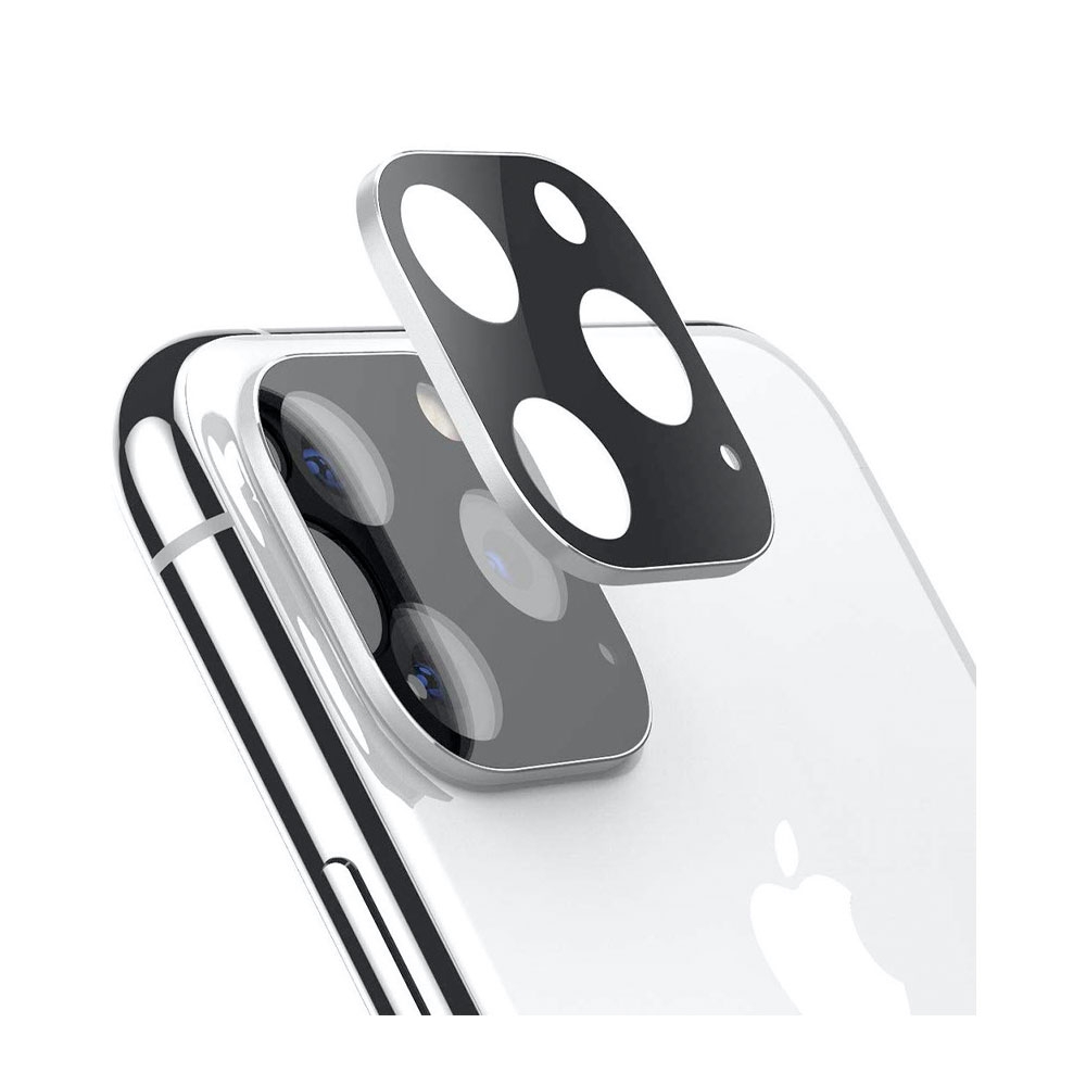 Image of iPhone 11 Pro / 11 Pro Max Kamera Objektiv Protector Vollschutz Panzer Glas - Silber bei Apfelkiste.ch