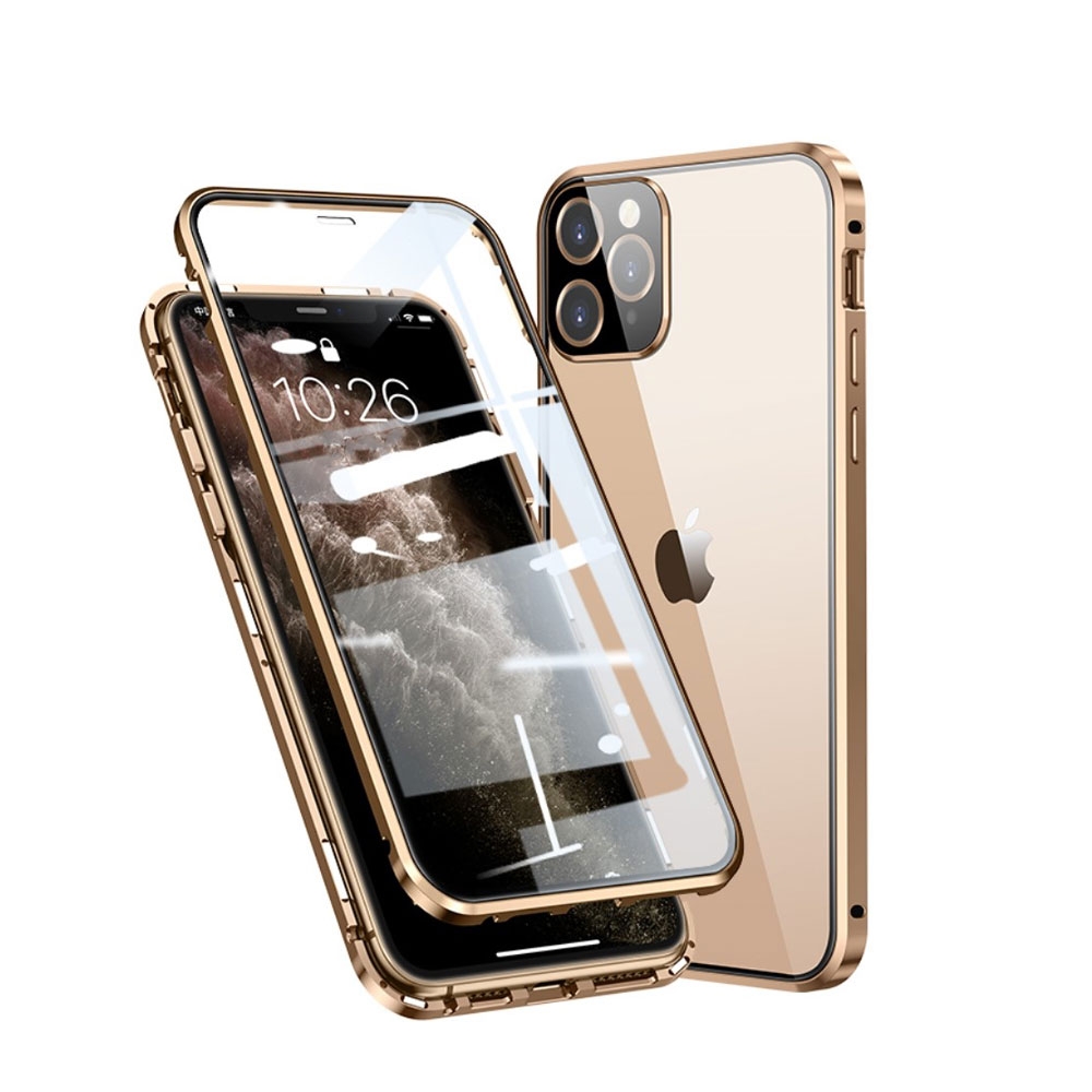 iPhone 11 Pro Max Magnet Alu Rahmen Kameraschutz Gold