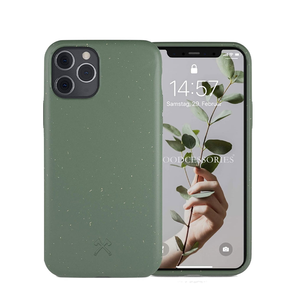 Image of Woodcessories - iPhone 11 Pro BioCase Antimikrobielle Schutzhülle Vegan Biologisch Abbaubar (ECO429) - Midnight Green bei Apfelkiste.ch