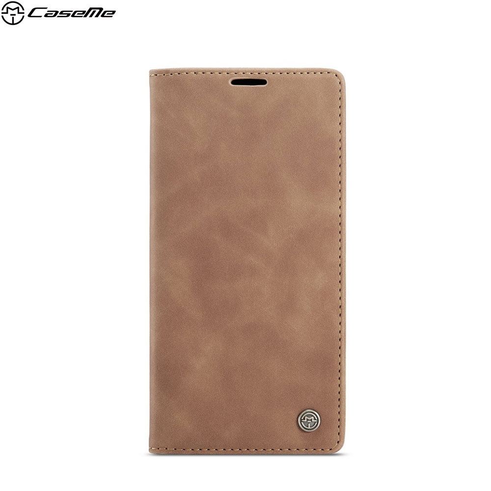 iPhone 12 Mini Leder Tasche Flip Wallet Etui mit Kartenfächern - Braun