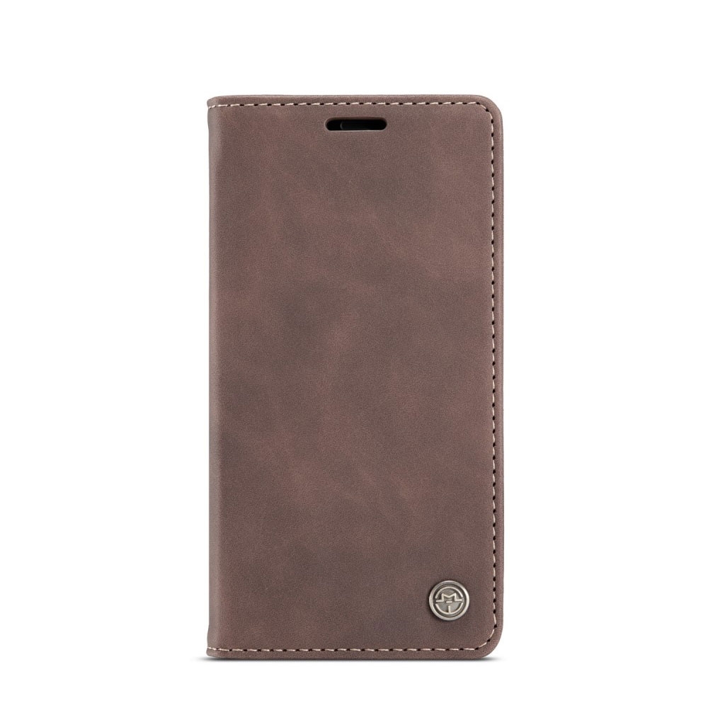Image of Caseme - iPhone 12 Mini Leder Tasche Flip Wallet Etui mit Kartenfächern - Dunkelbraun bei Apfelkiste.ch