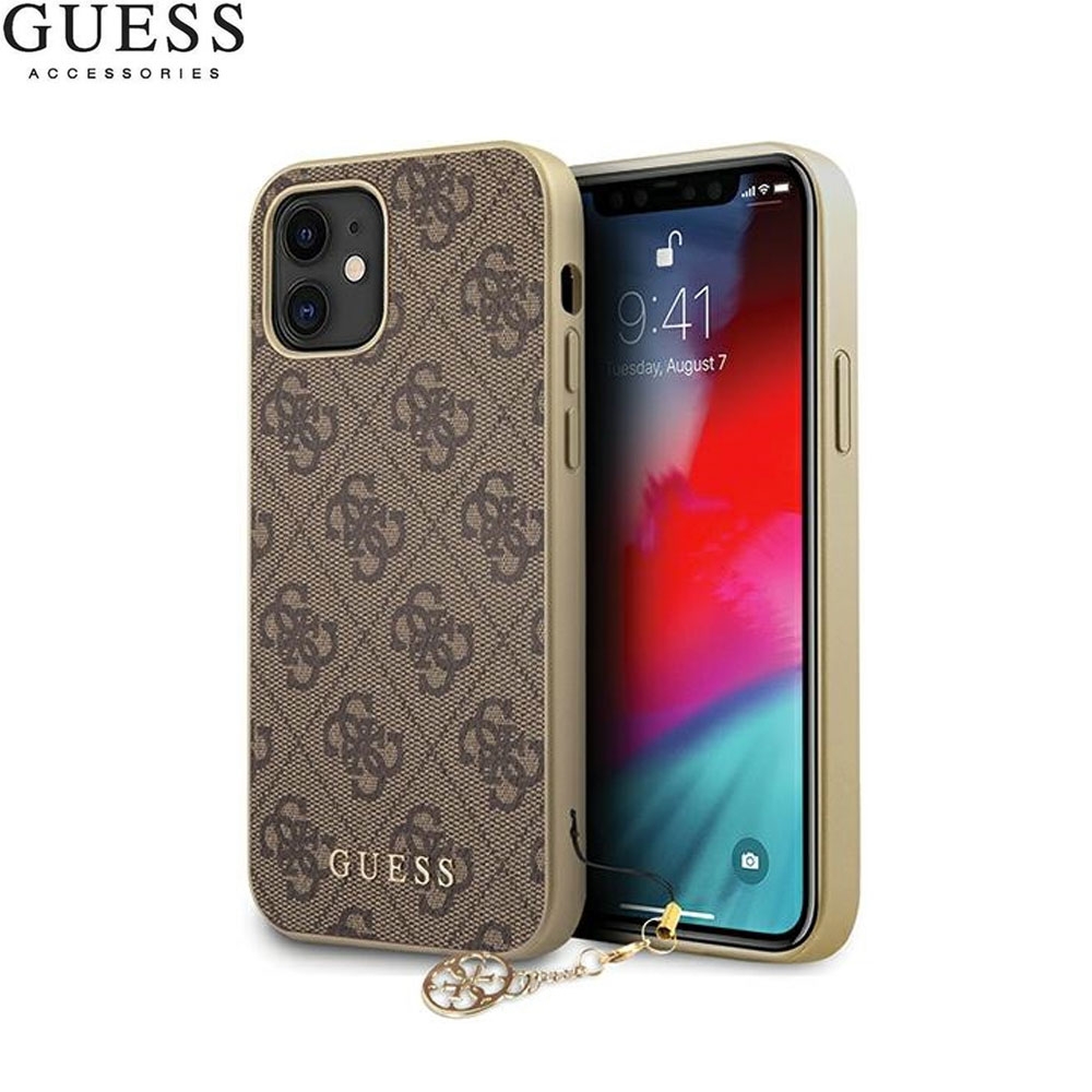 iPhone 12 Mini Charms Hardcase Hülle (GUHCP12SGF4GBR) - Braun