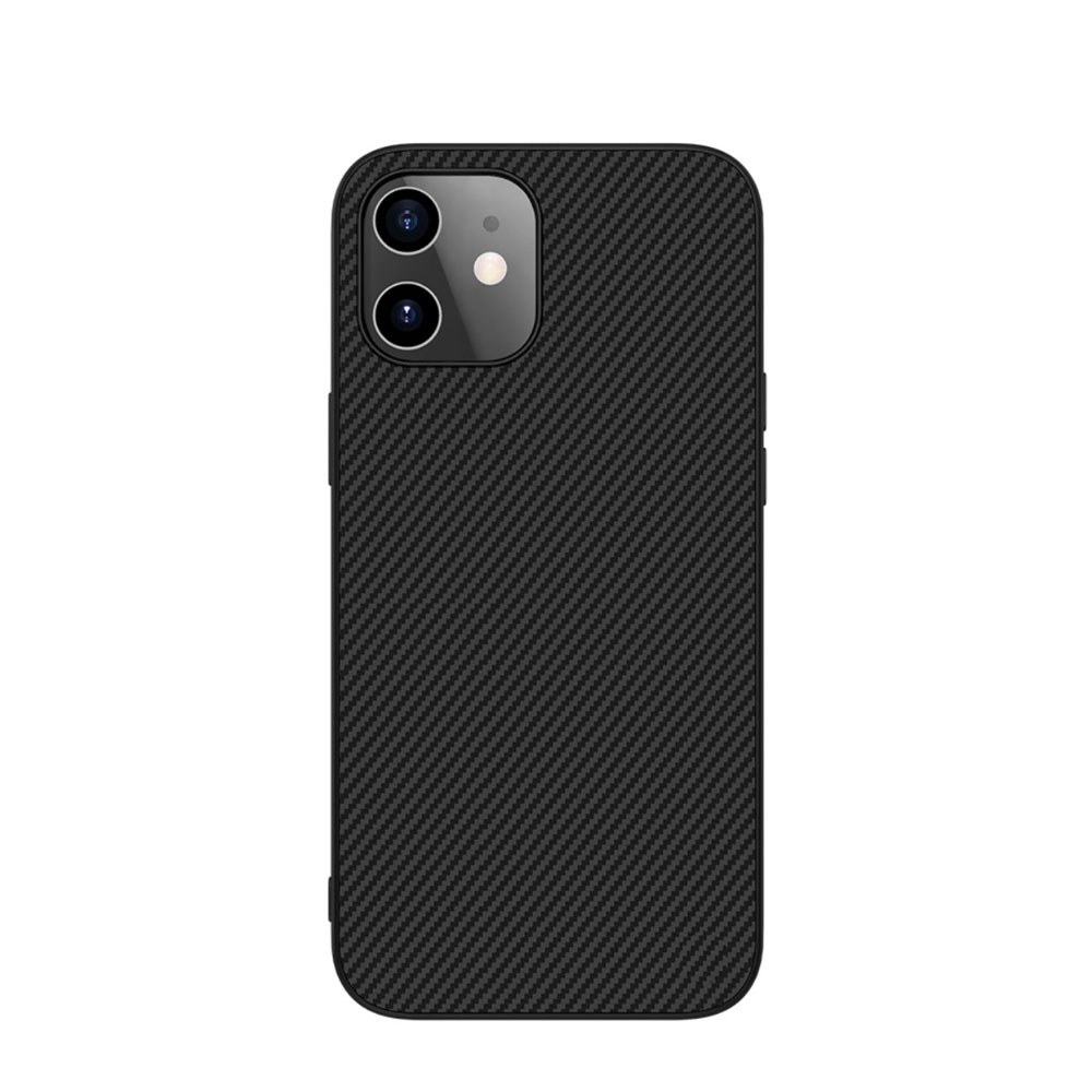 Image of Nillkin - iPhone 12 Mini Hardcase Hülle Synthetic Fiber Carbon Look - Schwarz bei Apfelkiste.ch