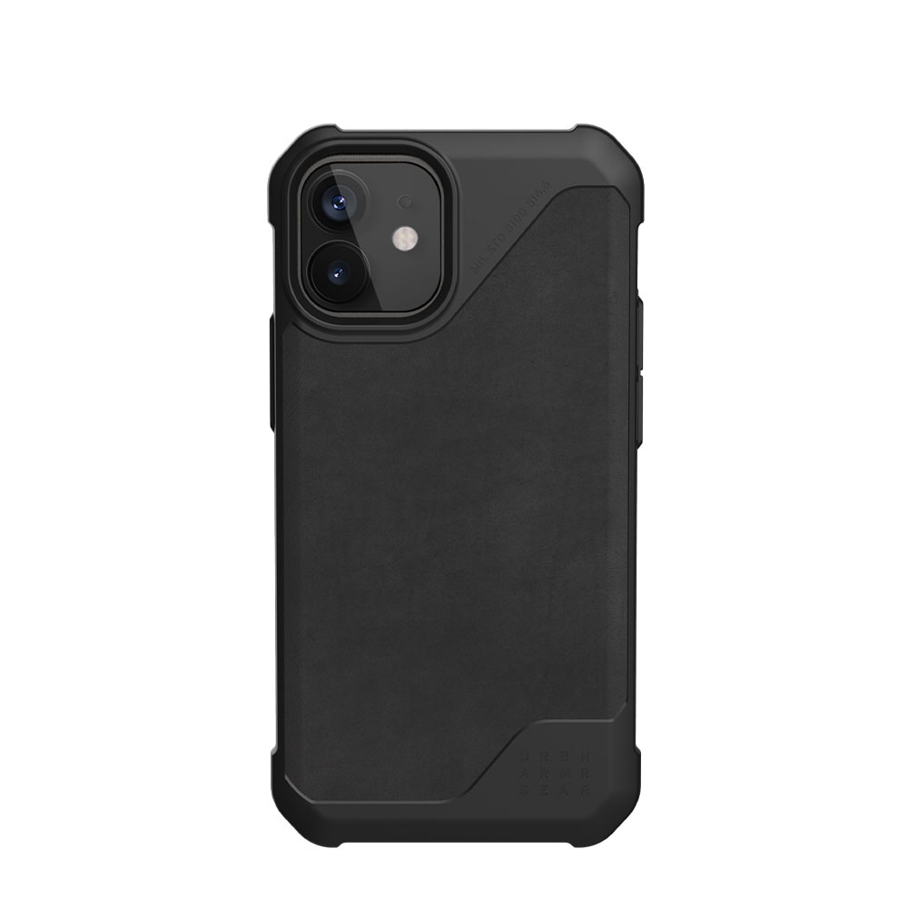 Image of UAG Urban Armor Gear - iPhone 12 Mini Echtleder Schutzhülle Metropolis LT (11234O118340) - Schwarz (LTHR) bei Apfelkiste.ch