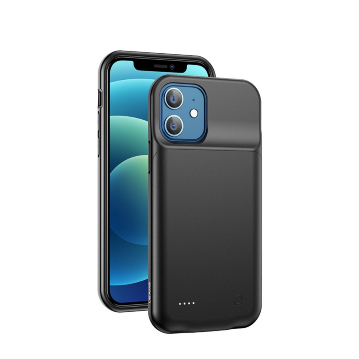 Image of USAMS - iPhone 12 Mini Backpack Akku Case (2500mAh) Schutzhülle - Schwarz bei Apfelkiste.ch