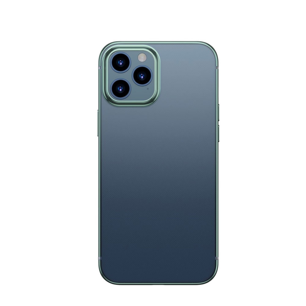 Image of Baseus - iPhone 12 / iPhone 12 Pro Gummi Hülle Shining Case Ultra Thin 0.8 mm - Grün (Transparent) bei Apfelkiste.ch
