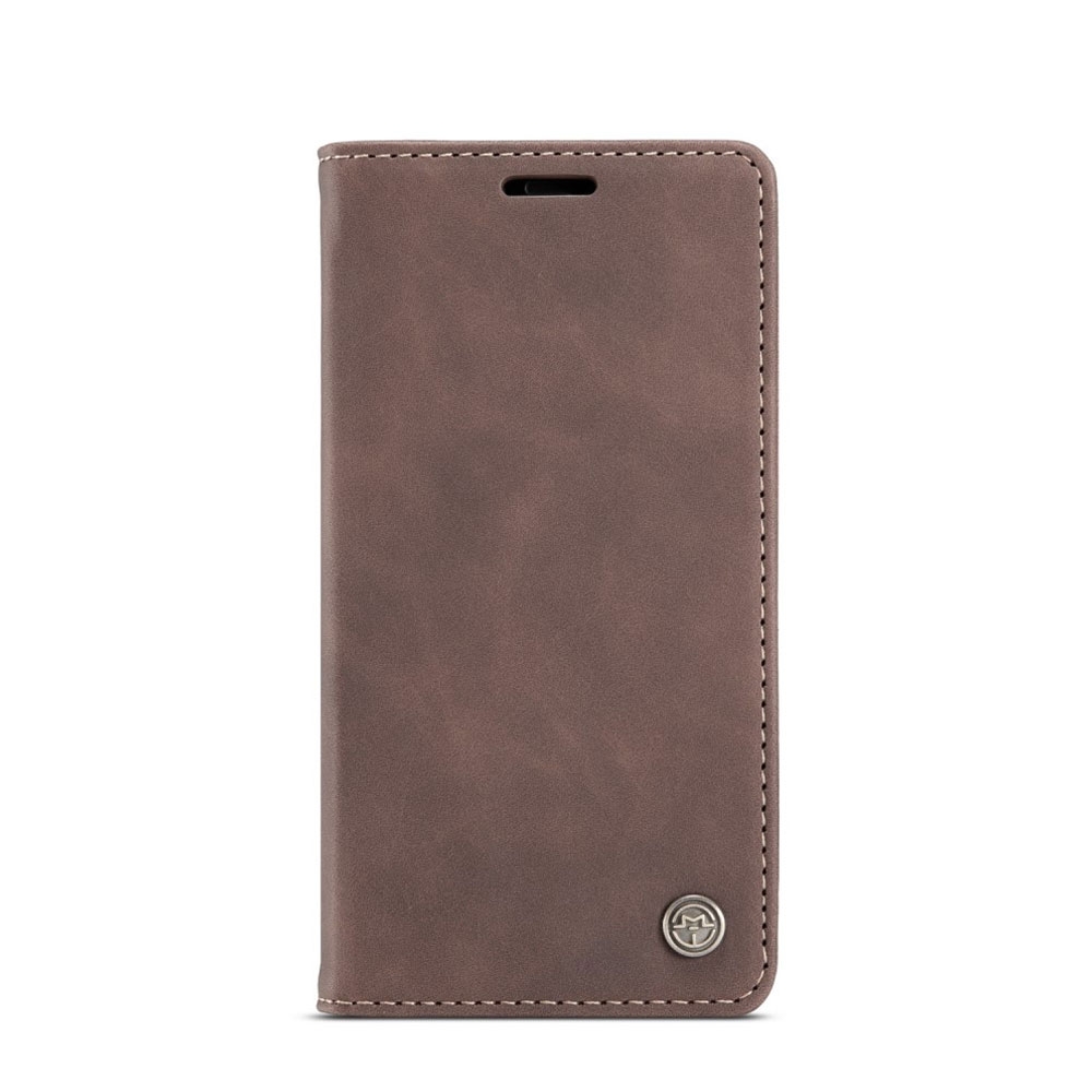 Image of Caseme - iPhone 12 / iPhone 12 Pro Leder Tasche Flip Wallet Etui mit Kartenfächern - Dunkelbraun bei Apfelkiste.ch