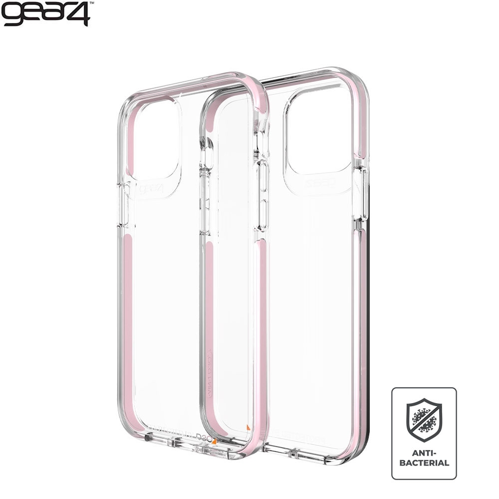 iPhone 12 / iPhone 12 Pro Schutzhülle Case Piccadilly D3O - Transparent / Rosa