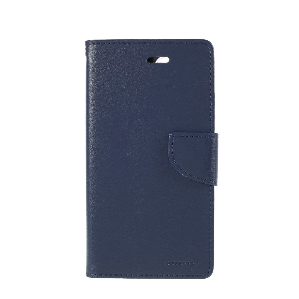 Image of Mercury Goospery - iPhone 12 / iPhone 12 Pro Leder Tasche Flipcase - Dunkelblau bei Apfelkiste.ch