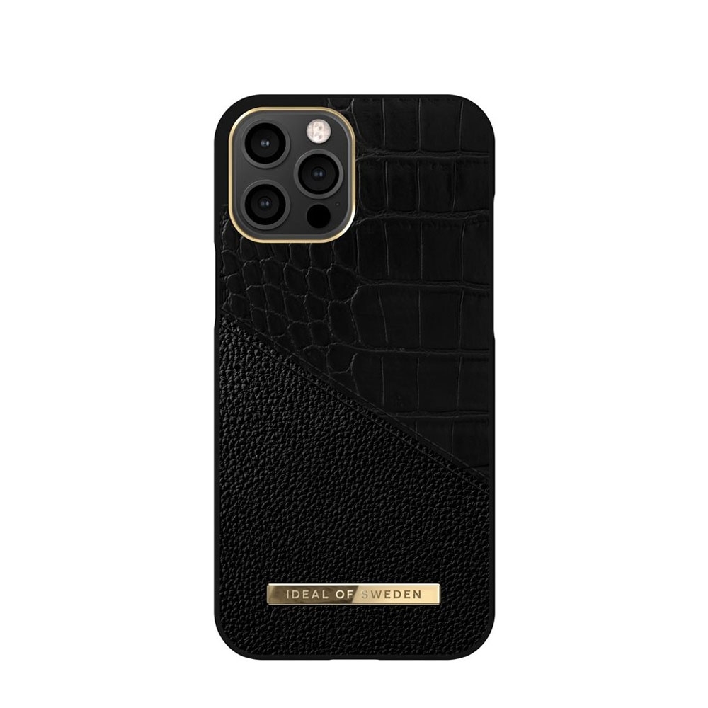 Image of iDeal of Sweden - iPhone 12 / iPhone 12 Pro Hardcase Hülle Atelier Case (IDACSS20-I2061-212) - Nightfall Croco (Schwarz) bei Apfelkiste.ch