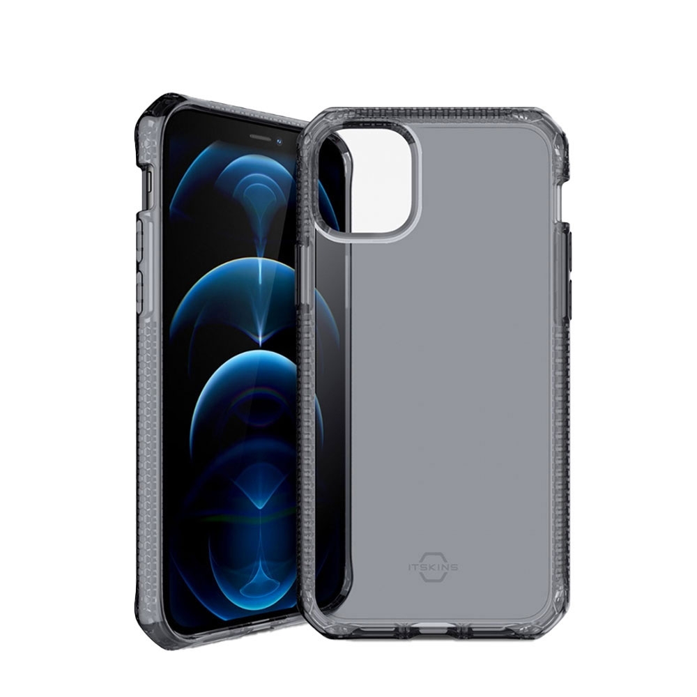 Image of ITSkins - iPhone 12 / iPhone 12 Pro Spectrum Clear Antimikrobielle Schutz Hardcase Hülle (Fallschutz 2 Meter) - Transparent / Schwarz bei Apfelkiste.ch
